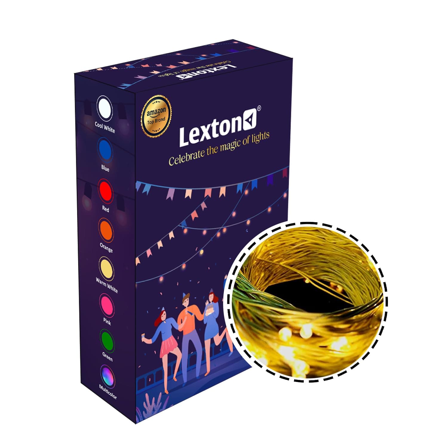 Lexton 10 Meter Decorative LED String Light Plug Sourced |for Indoor & Outdoor Decorations (Warm White, Pack of 1)