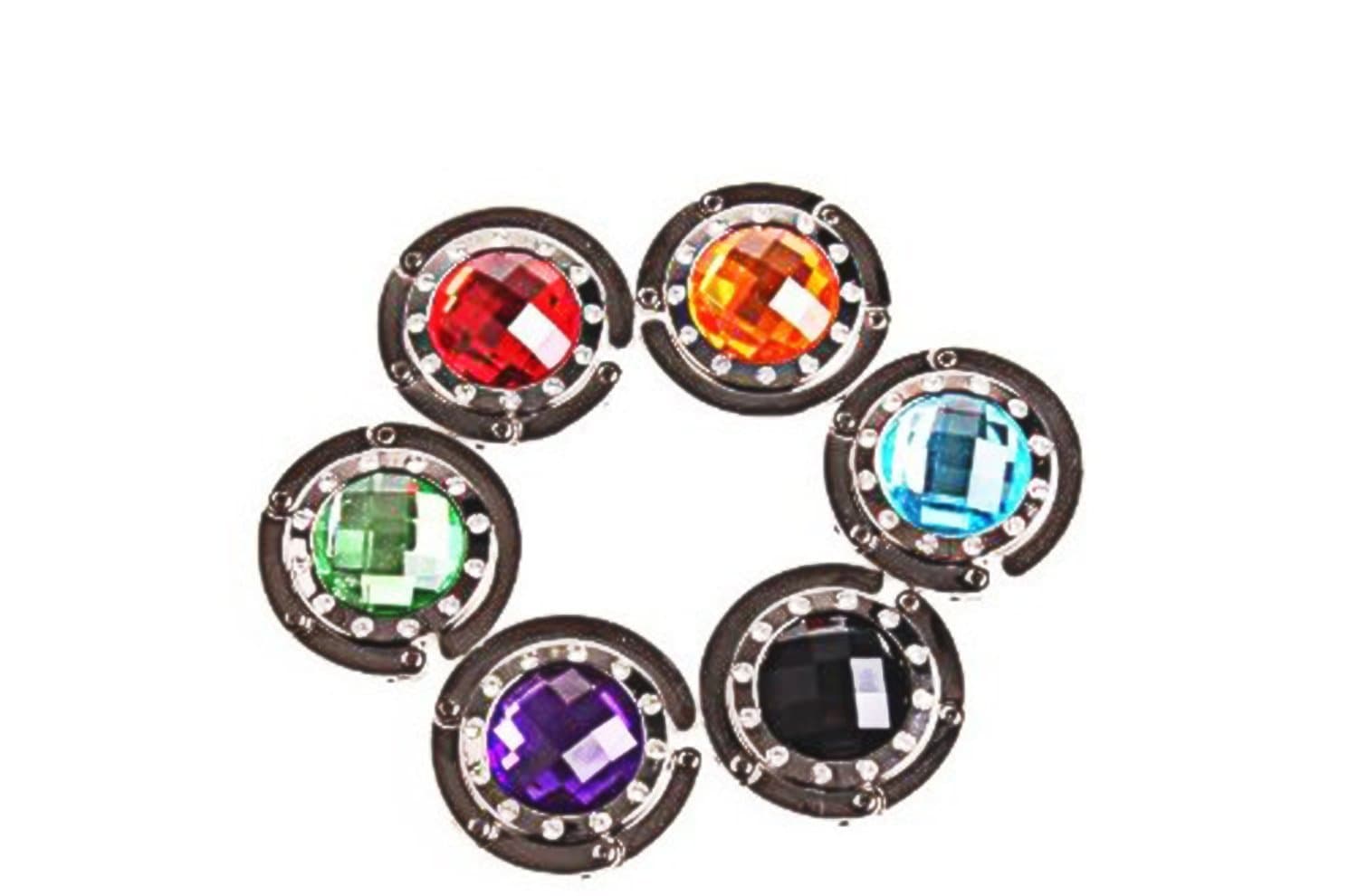 6 PACK Diamond Purse Hooks, Magnetic Clasp, Handbag