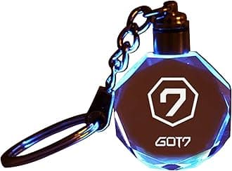 KPOP Key Chain, Crystal Key Ring Keychain Night Light Bag Pendant Decor