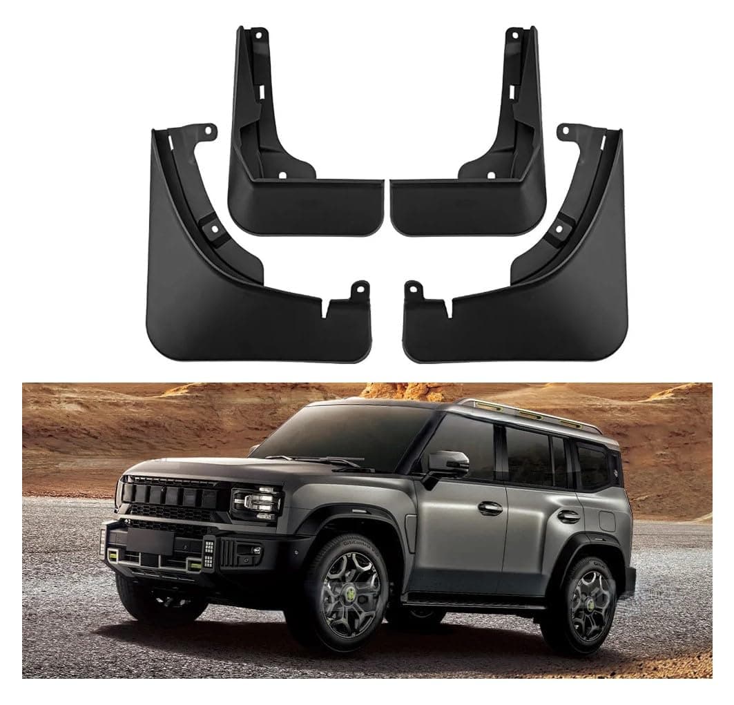 Premium 4 Mud Flaps, Mudguards Front and Rear Splash Guards, installation in 3 easy Steps, suitable for Jetour T2 2023 2024