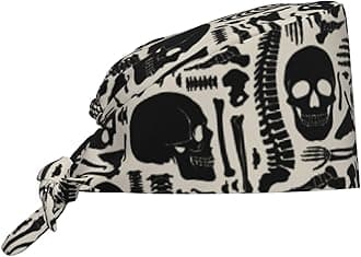 FDNUPIANWorking Cap Breathable Unisex Women Men Elastic Bandage Tie Back Hats Scrub Nursing Doctor Surgeon Cap