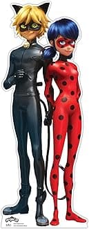 Star Cutouts SC4224 Ladybug and Cat Noir Star Mini Cardboard Cut Out