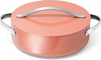 Rondeau - 6 Qt Non-Stick Pan with Lid - Free From Forever Chemicals - Perfect for Searing, Braising, & Roasting - Perracotta