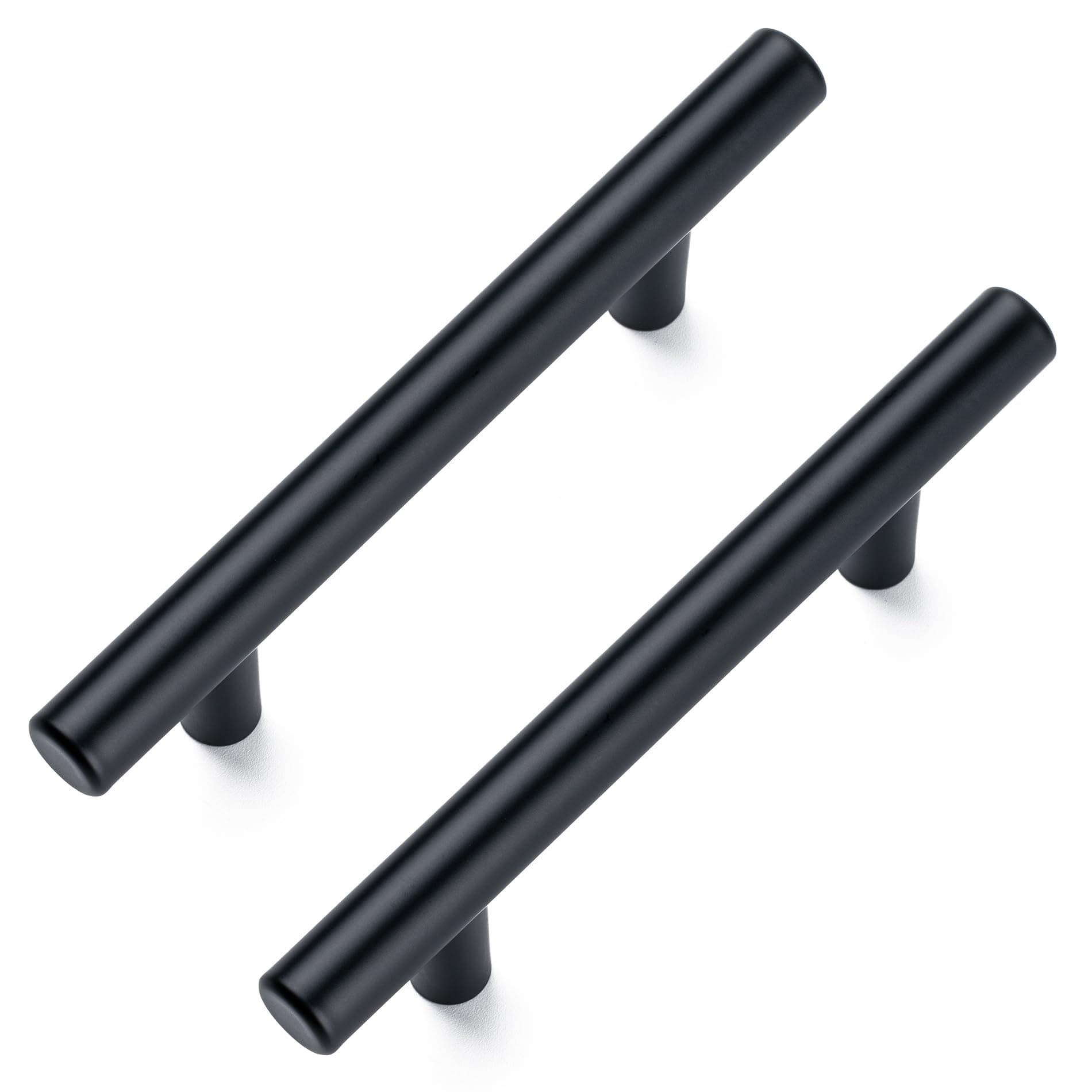 Aegero 10 Pack Cabinet Pulls Matte Black Stainless Cabinet Handles, for Kitchen and Bathroom Cabinets, 5 Inch Length, 3 Inch Hole Center