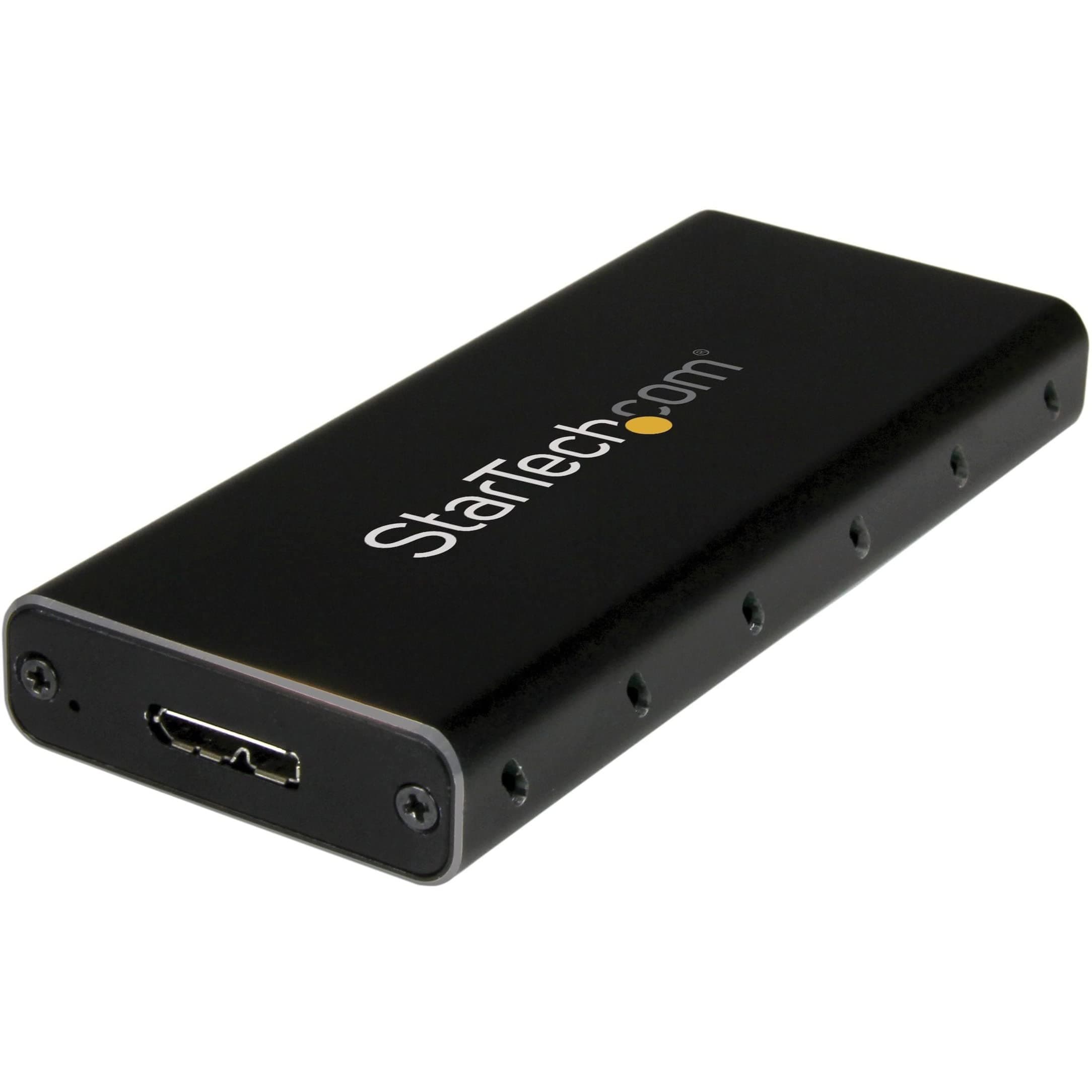 StarTech.com USB 3.1 Gen 2 (10Gbps) Enclosure - Portable mSATA SSD Enclosure - Aluminum mSATA Drive Enclosure with UASP (SMS1BMU313)