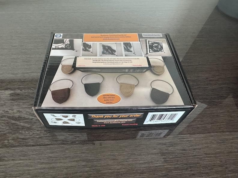 Scarf and Artwork Hanging System Deluxe Leather Edition