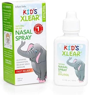 Xlear Natural Xylitol Saline Nasal Spray for Kids - Daily Decongestant, Nose Moisturizer, 0.75 fl oz (Pack of 4)