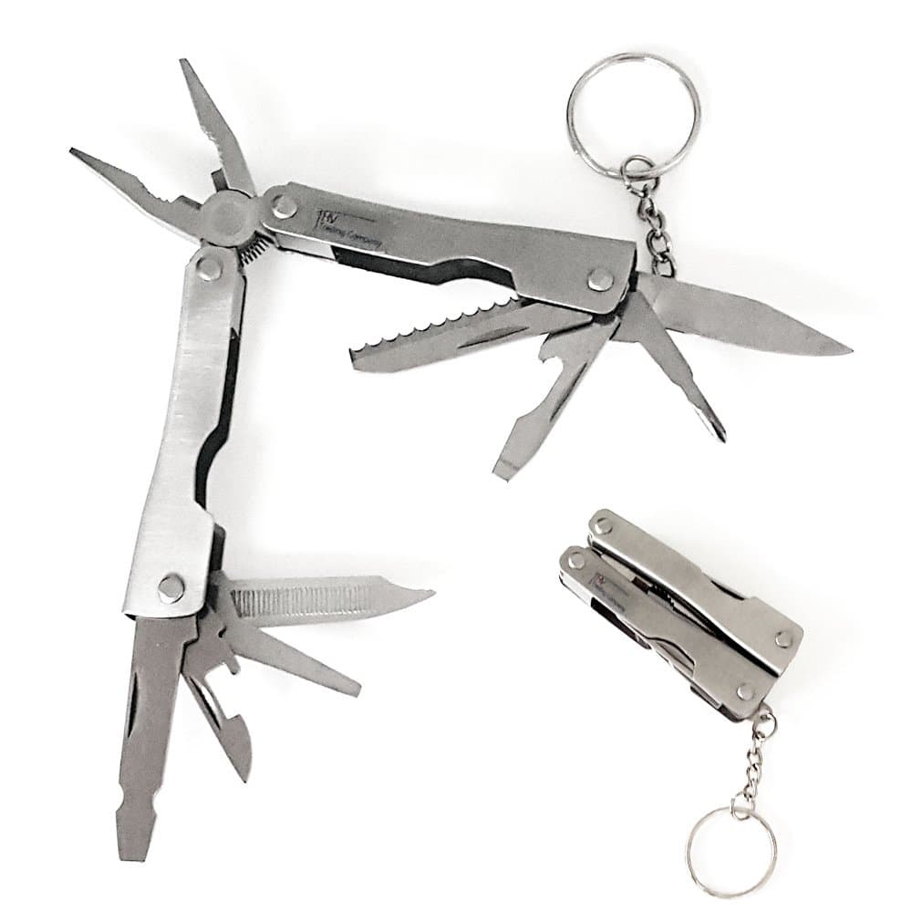 H V Trading Pocket Pal Multi-tool Pliers Bait Knife And More 12 Functions Perfect Size And Super Handy Must-Have for Fishing, Camping, Home And Vehicle Includes Nylon Sheath