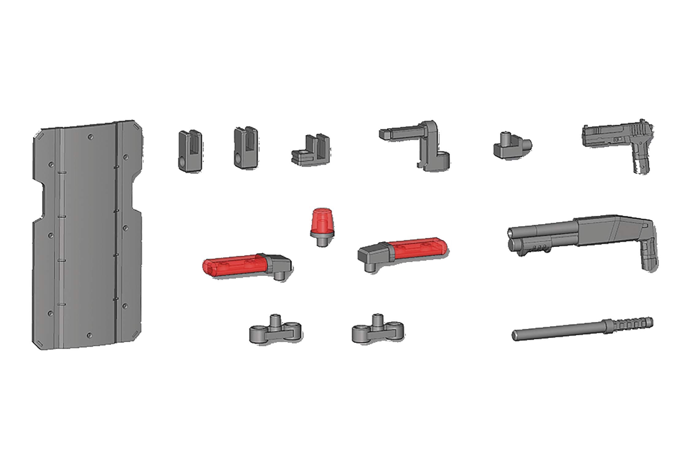 Modeling Support Goods: Weapon Unit 41 Ballistic Shield Model Kit Accessory, Multicolor