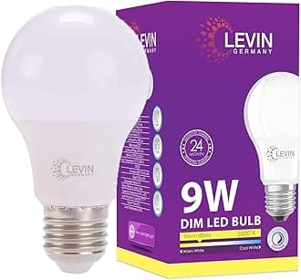 Levin Germany Dimmable A60 E27 LED Bulb, 9W- Warm White 3000K