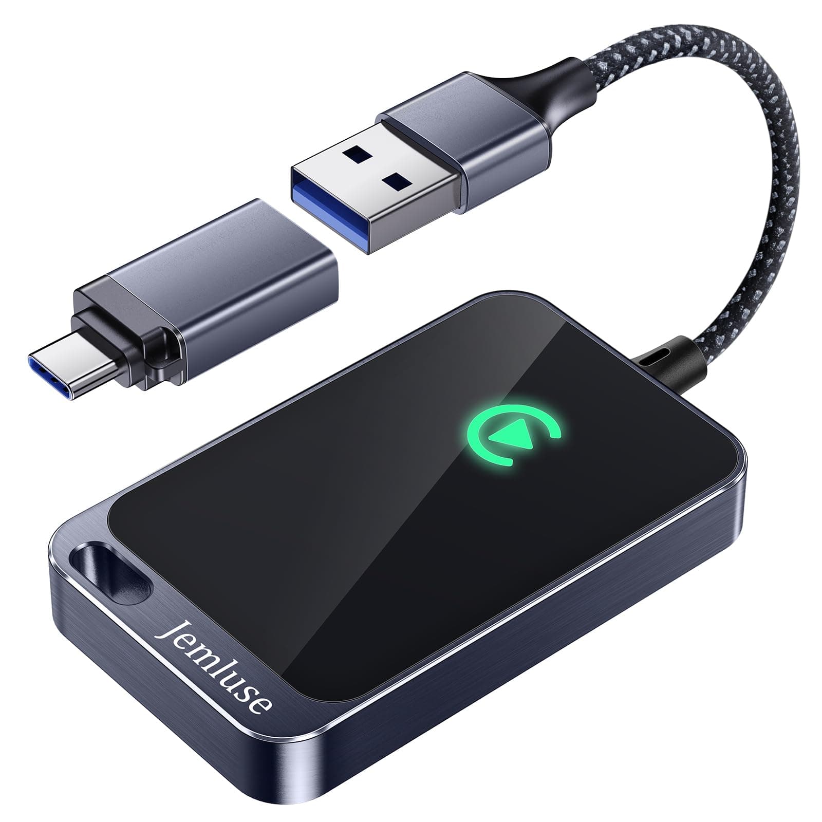 Wireless CarPlay Adapter for Apple - Stable Fast Connection for Convert Factory Wired to Wireless CarPlay Dongle Cars for iPhone - No Latency from iOS 10+ to Screen w/USB C(Pacific Blue Gray)