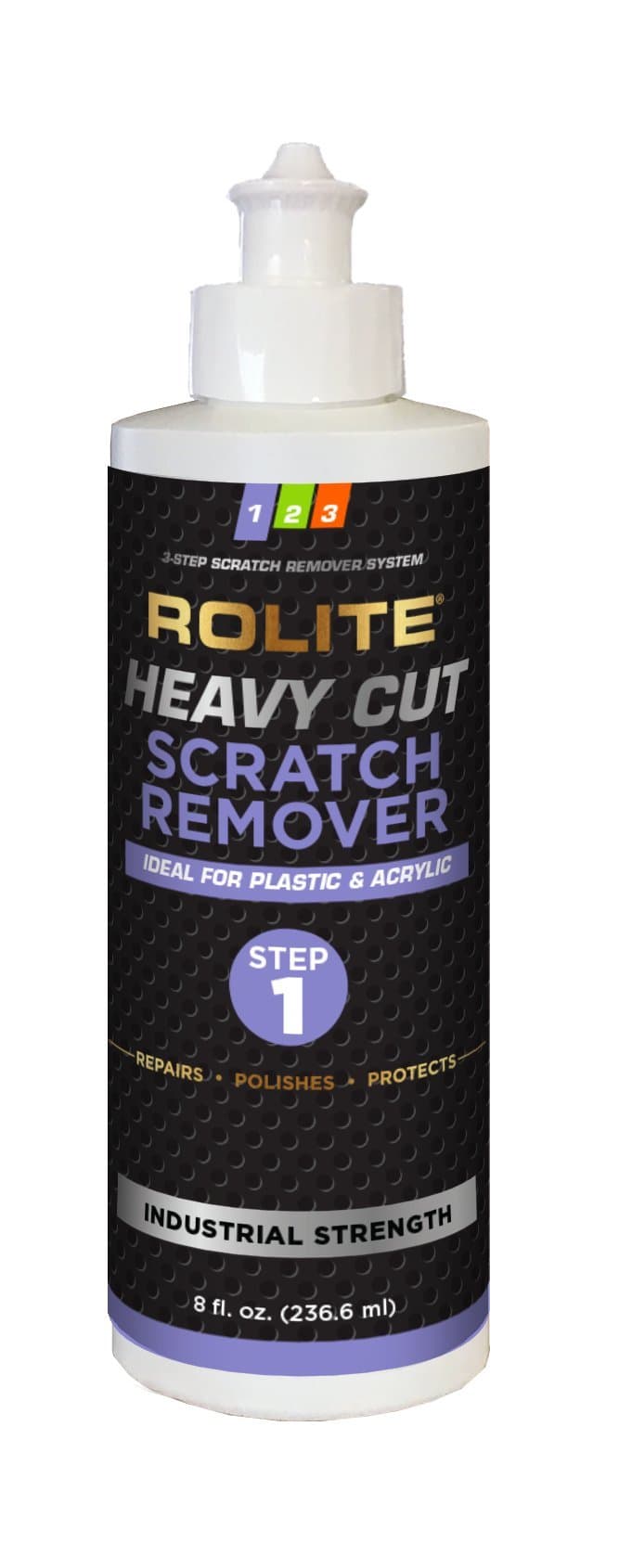 Rolite - RHCSR8z Heavy Cut Scratch Remover (8 fl. oz.) for Plastic & Acrylic Surfaces Including Marine Strataglass & Eisenglass, Headlights, Aquariums