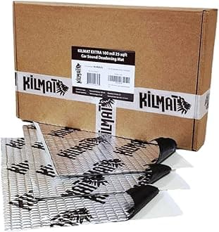 Extra 100 mil (2.5 mm) 25 sqft (2.4 sqm) Car Sound Deadening Mat, Butyl Automotive Sound Deadener, Audio Noise Insulation and dampening