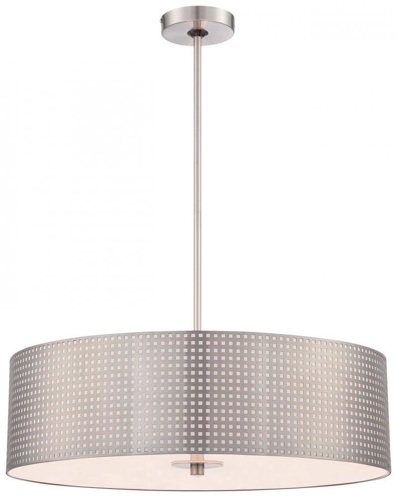 P5745-084, Grid, 4 Light Pendant, Brushed Nickel