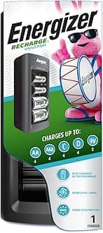 Energizer Family Charger (AA, AAA, C, D, 9 V, Black, Silver)