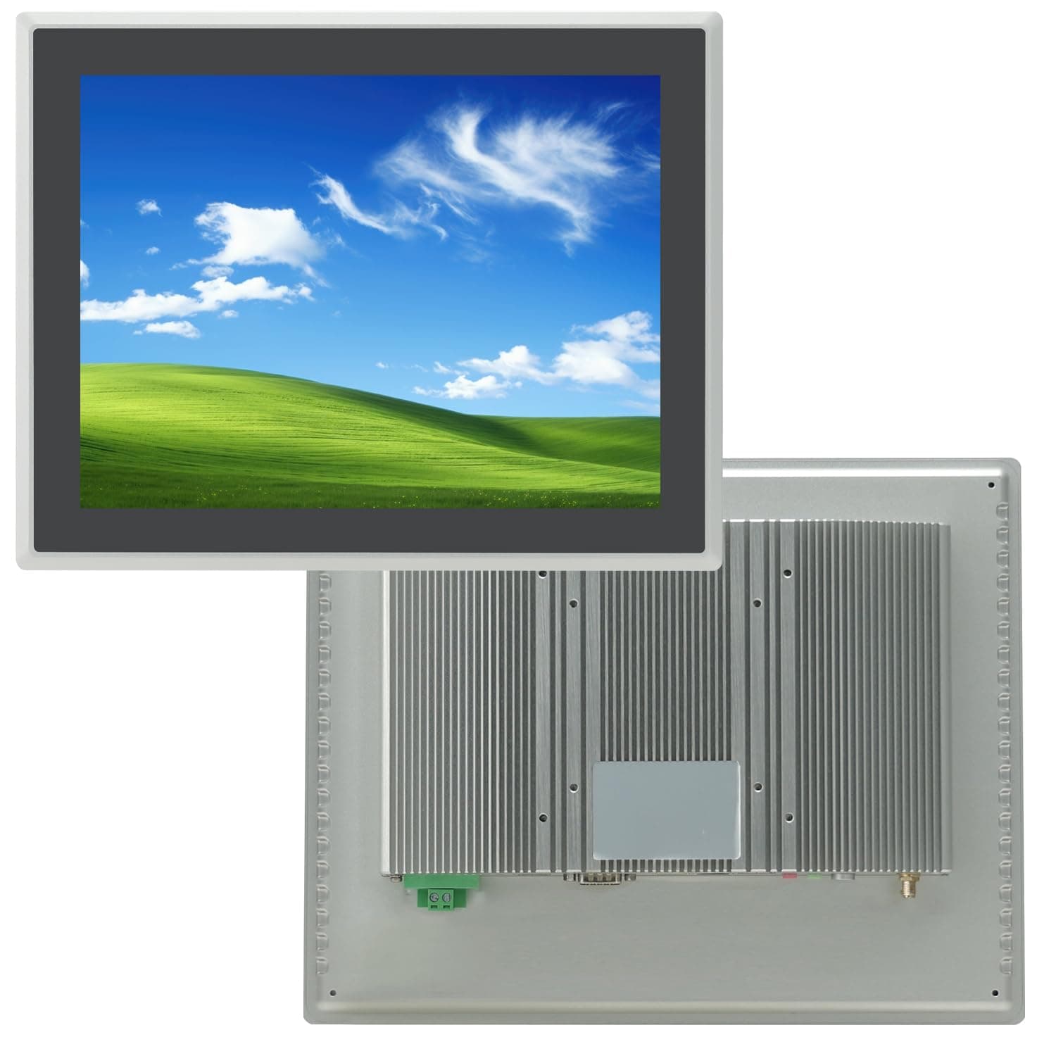 12.1 inch Capacitive Multi-Touchscreen Industrial Embedded Win-11 PC Monitor, IP65 Screen with 10 Points Touch Display, i5+RAM 8G+512G SSD, Integrated Phoenix2pin, HD-MI-Out & USB Ports