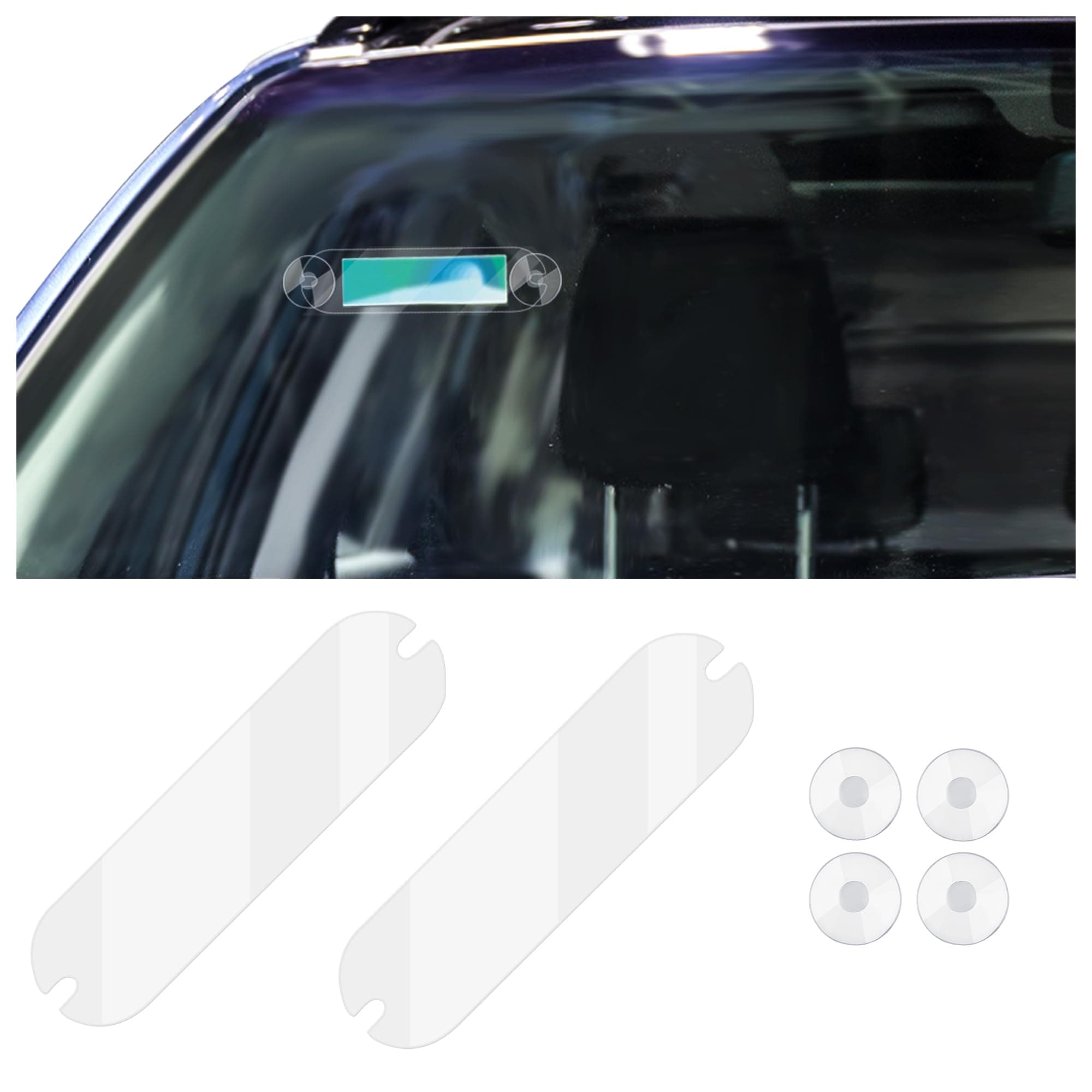 NHHC 2PCS Ezpass Holder for Windshield with 4*Suction Cups,Ez Pass Holder for Speed Pass The Tollbooth of Cars SUVs Trucks,Strongly Fixed Ezpass Mounting Strips Fits Toll Pass