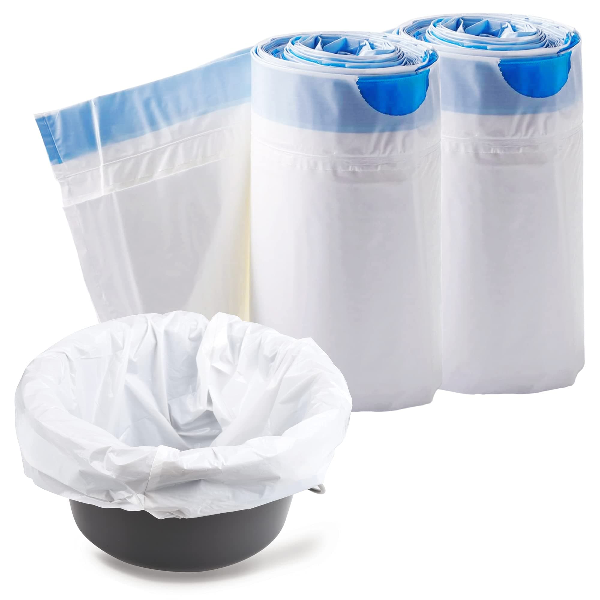 Disposable Commode Liner Bags Pack 40 Adult Bedside Commode Liners Bed Pan Liners Disposable Waste Bags for Commode Chair,Portable Toilet Bags,Camping Toilet Bags-Universal