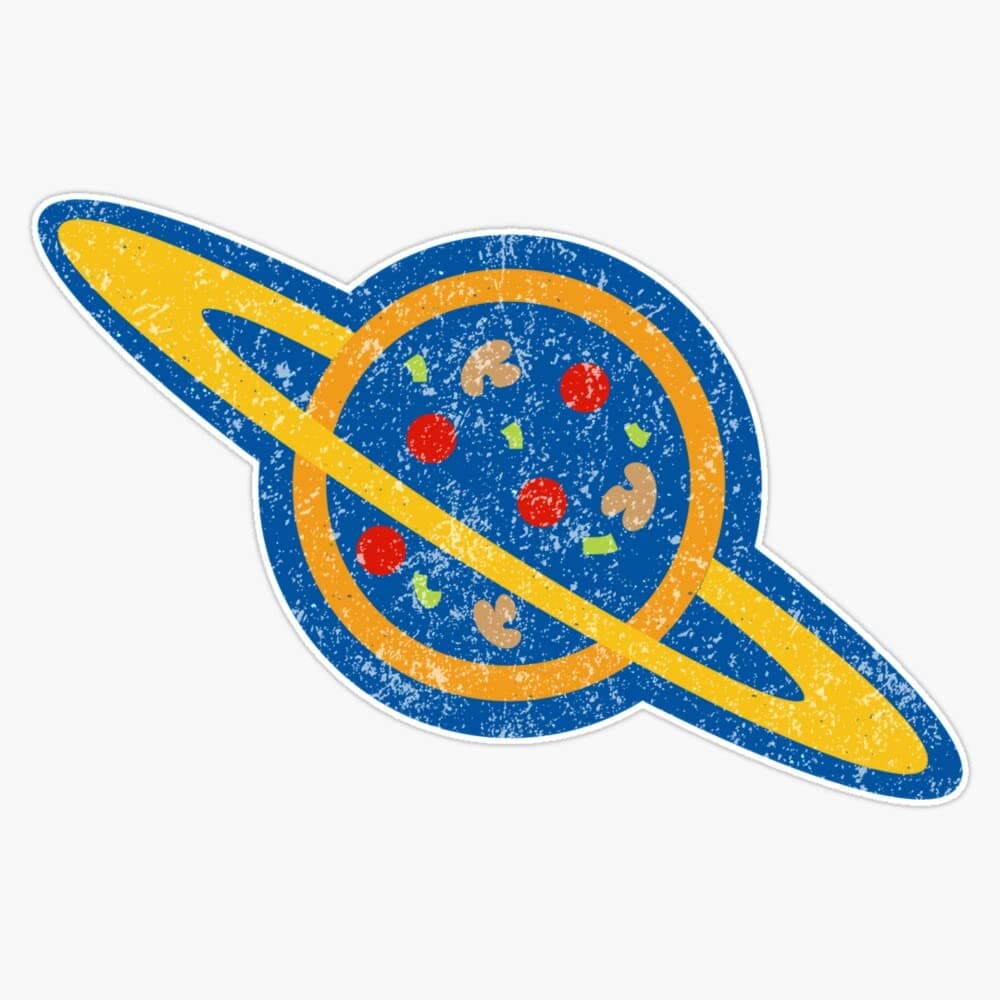 Platomity GraphicsPizza Planet Bumper Sticker Vinyl Decal 5"
