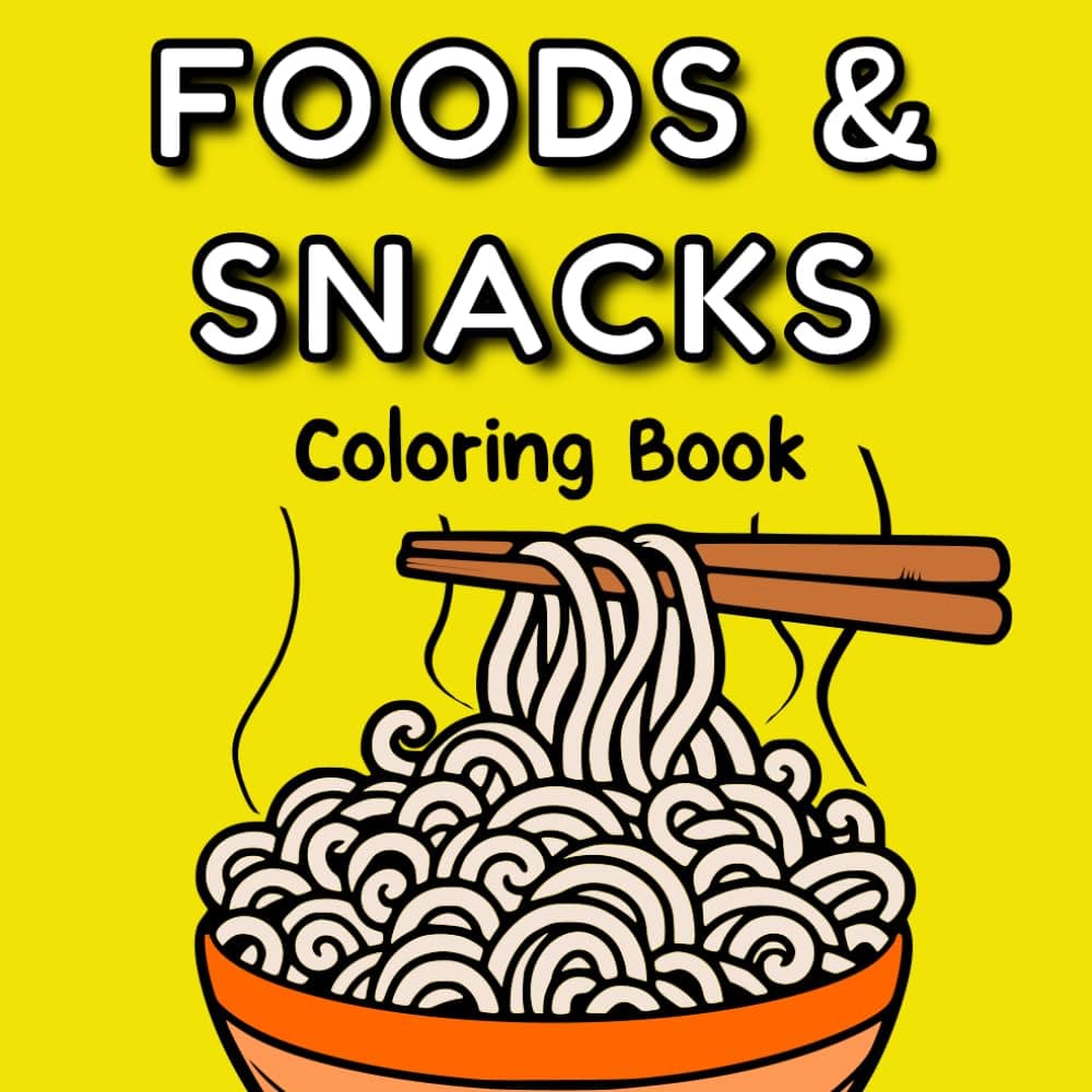 Foods & Snacks Coloring Book