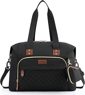 Tuwubi Diaper Bag Tote,Baby Diaper Bag with Pacifier Case Large Travel Diaper Tote Caddy for Mom and Dad Multifunction Large Baby Bag - M-Black