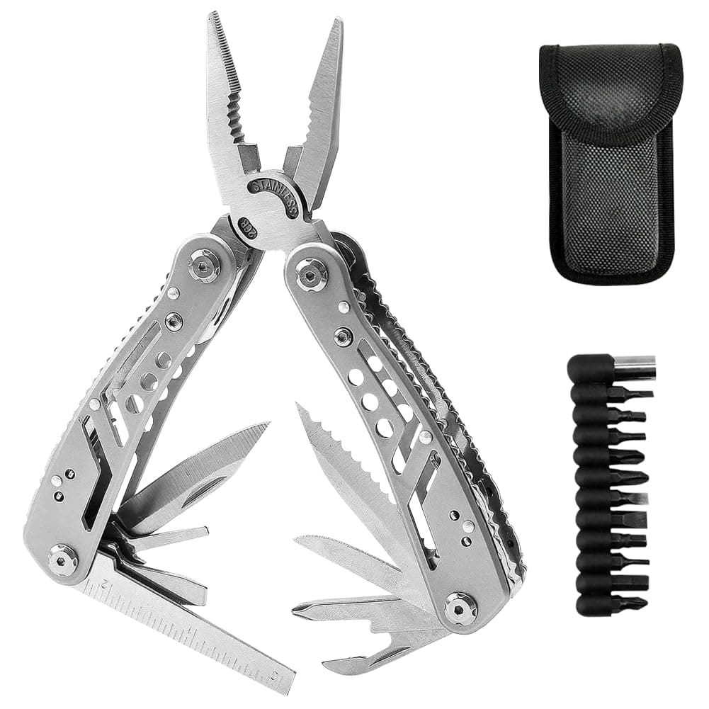 Multitool 24 in 1 Multitools Pliers with Detachable Pliers, Survival Utility Multi-tool Camping Gift for Men