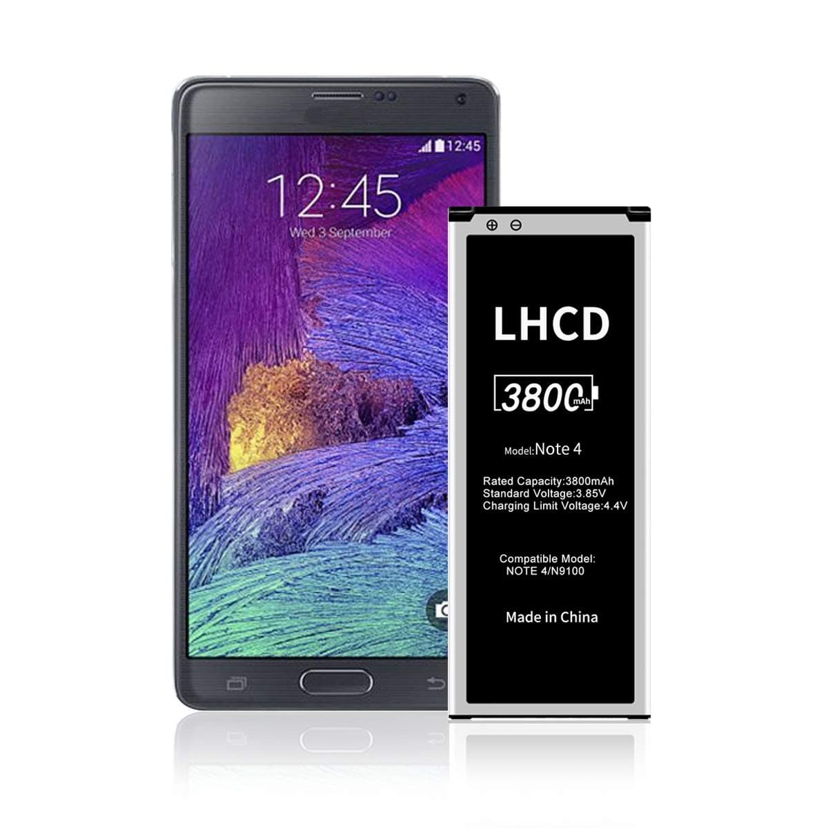 Battery for Note 4, New 3800mAh Lithium Polymer High Capacity Battery Replacement, EB-BN910BBU Battery for Note 4 N910, N910U, N910A, N910V, N910T, N910P - [1 Year Warranty]