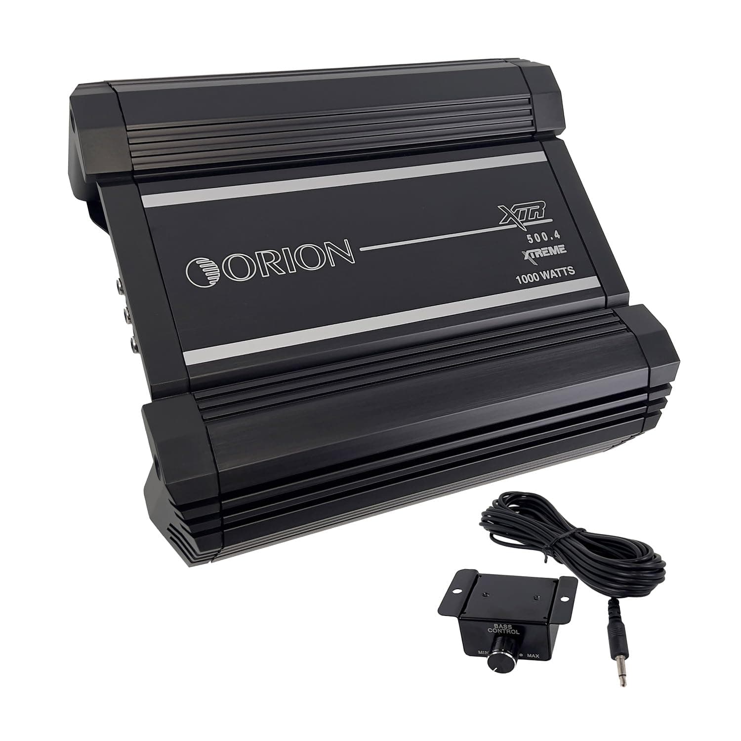 Orion XTR Series XTR500.4 High Power Class A/B 4-Channel Amplifier - 500W RMS, 2/4 Ohm Stable, High/Low Pass Crossover, Bass Boost Control, MOSFET Power Supply, Bass Knob Included, Made in Korea