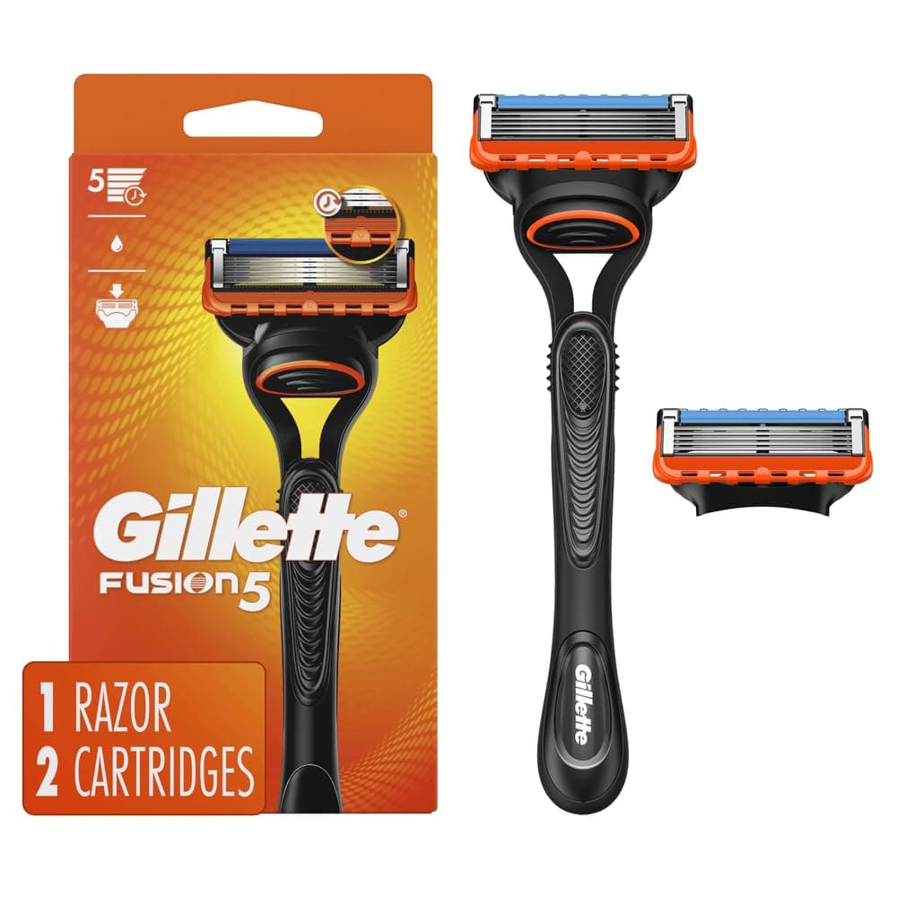 Gillette Fusion5メンズカミソリは、ハンドル＆2つのブレードリフィル