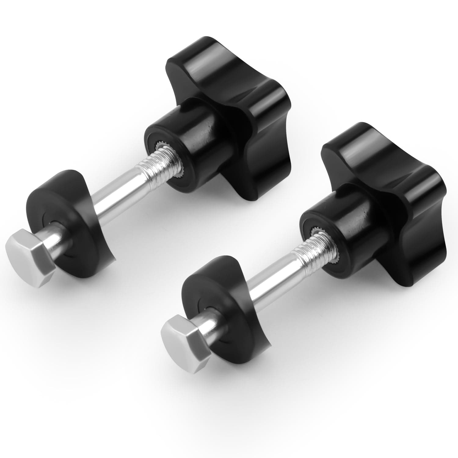 2 Sets Rollator Walker Replacement Knobs, Comfortable Replacement Arm Adjustment Knobs Drive Rollator Knob Universal Rollator Spare Parts Accessories Knobs for Rollator (Black)