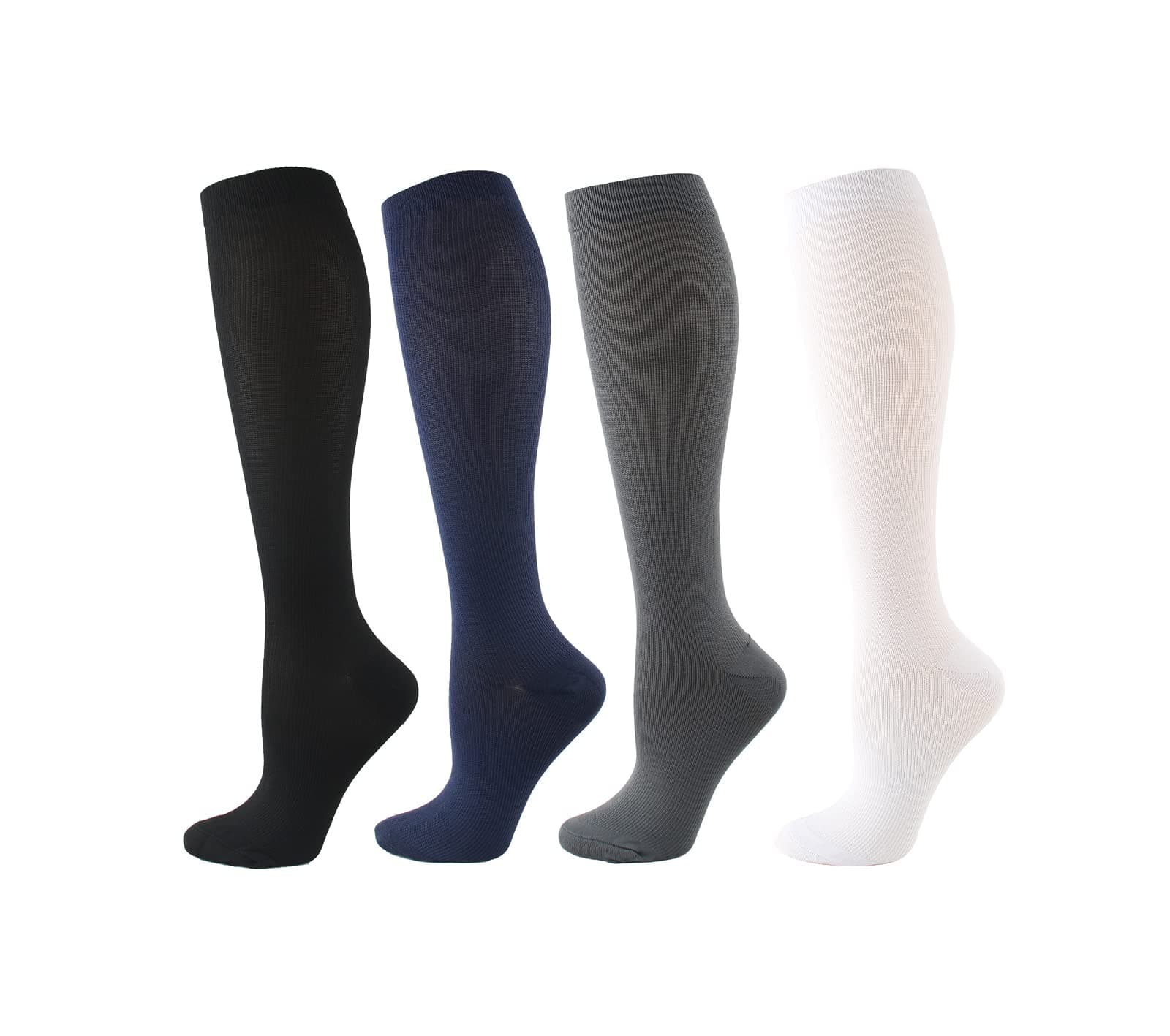 EVNOI4 Pack Copper Compression Socks - Compression Socks Women & Men Circulation - Best for Medical, Running, Athletic