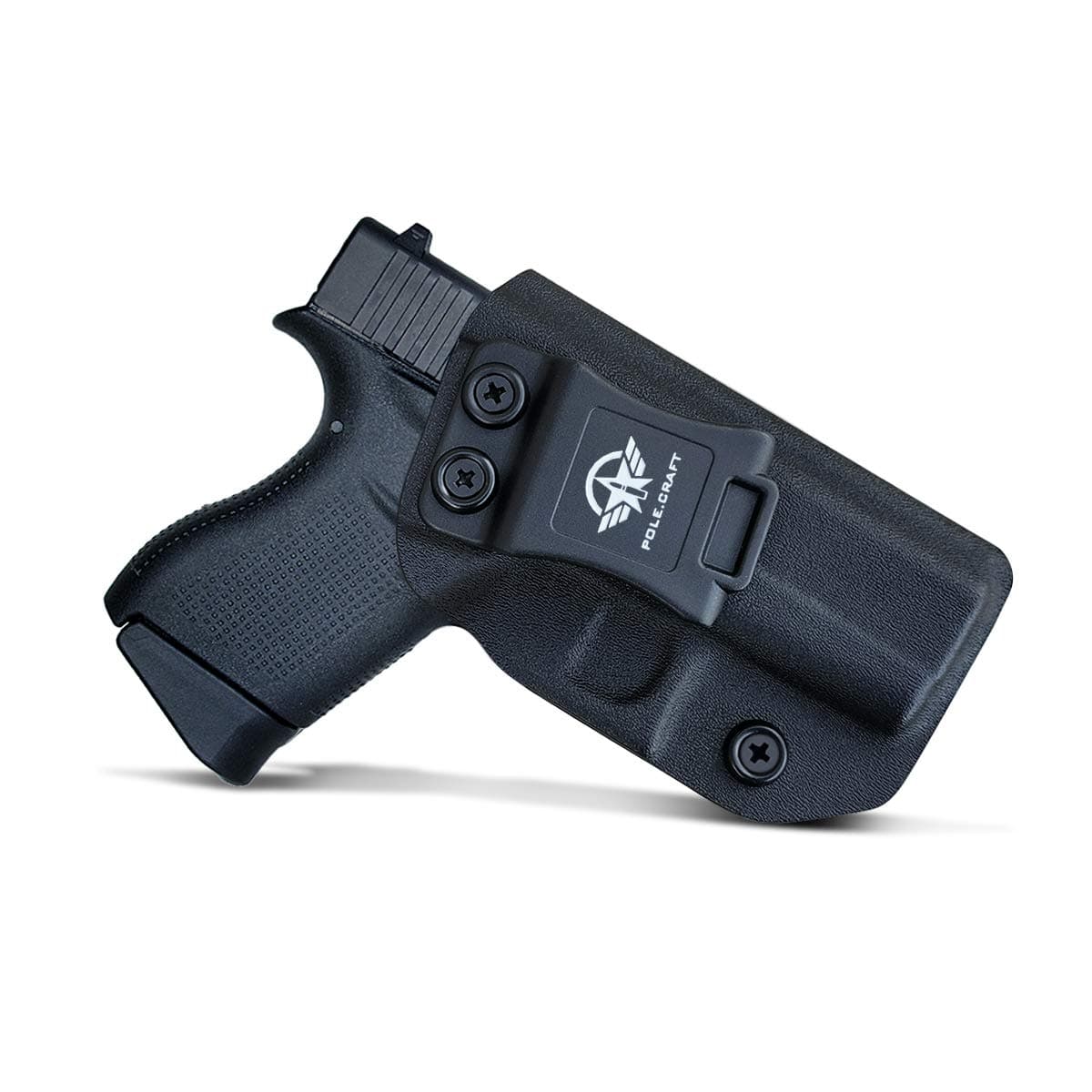 Kydex IWB Holster Custom Fits: Glock 43 / Glock 43X Concealed Carry - Inside Waistband Carry Concealed Holster Glock 43 Pistol Case Guns Accessories - Point Touching - No Wear - No Jitter