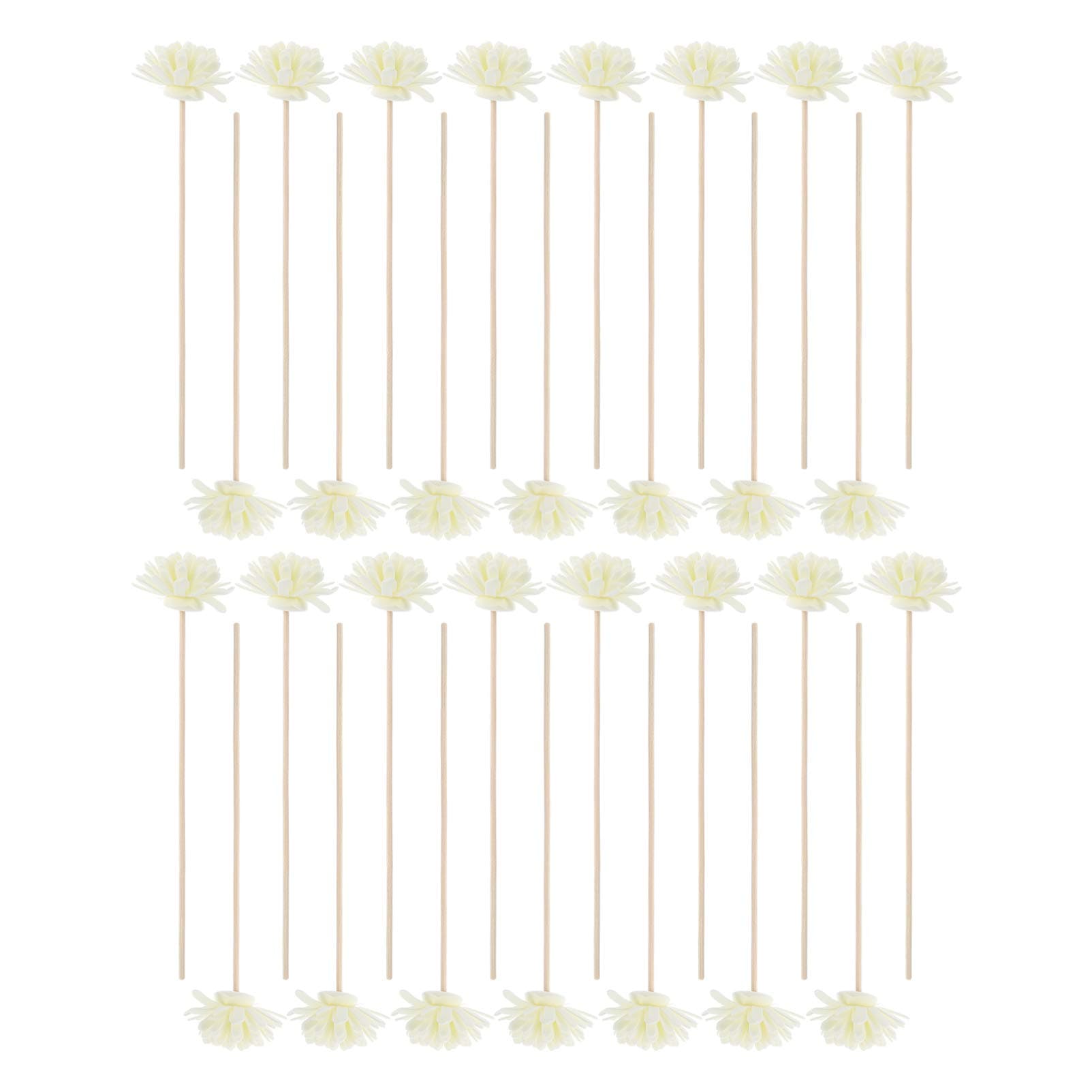 EXCEART Reed Diffuser Sticks 30pcs Diffuser Sticks Artificial Flower Rattan Reed Essential Oil for Office Home Decor Strips