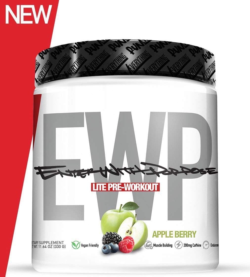 Run Everything Labs | EWP LITE | Enter with Purpose | PRE Workout (30 Servings) (Apple Berry)