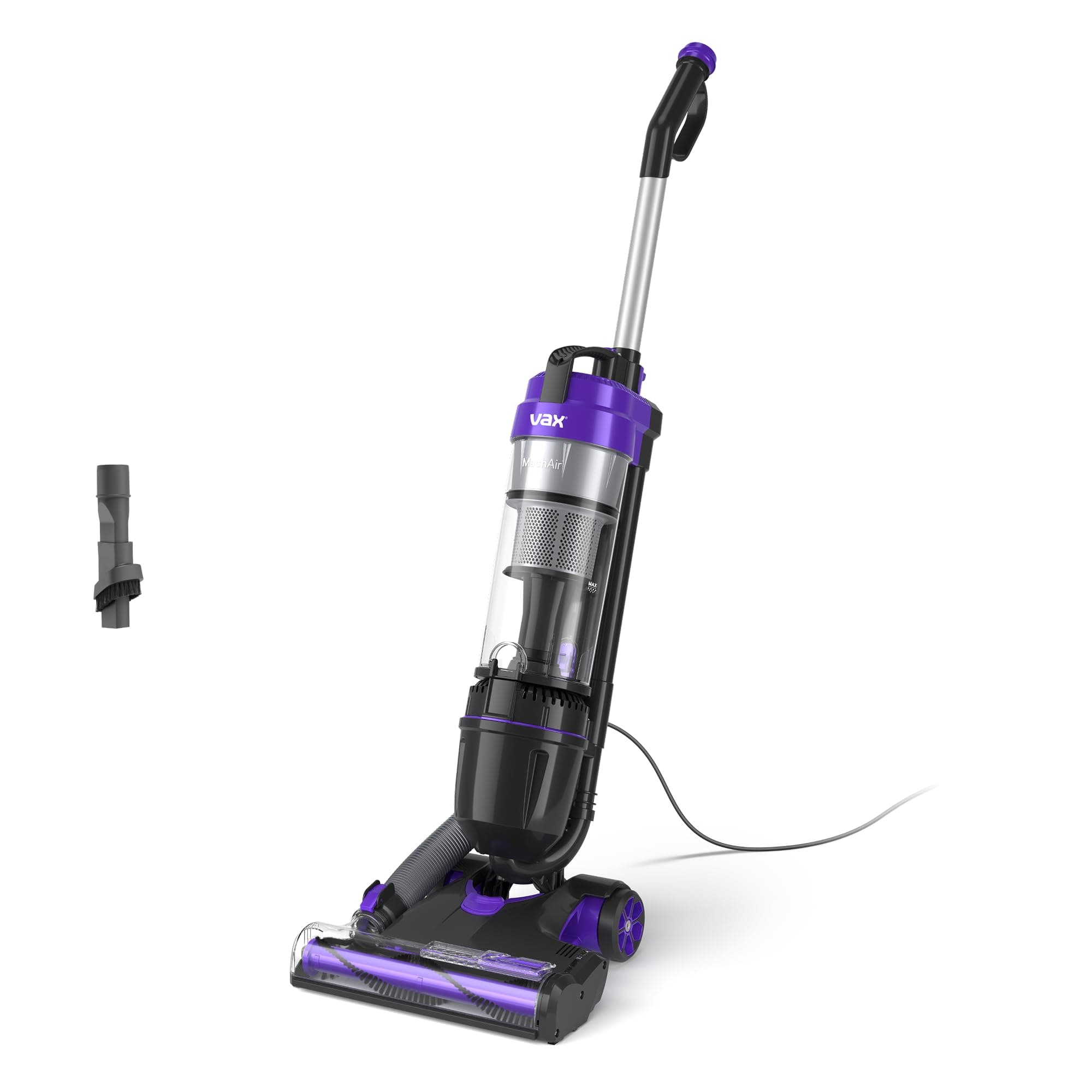 Vax Mach Air Upright Vacuum Cleaner; High performance, Multi-cyclonic, with No Loss of Suction; Lightweight - UCA1GEV1, 1.5 Litre, 820W, Purple