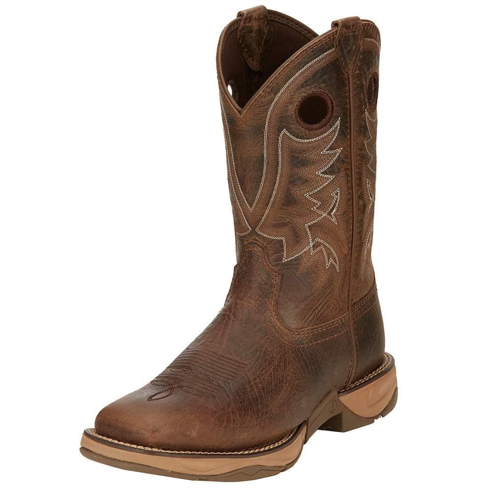 Men Rasp Brown 11` Men Wide Square Soft Toe