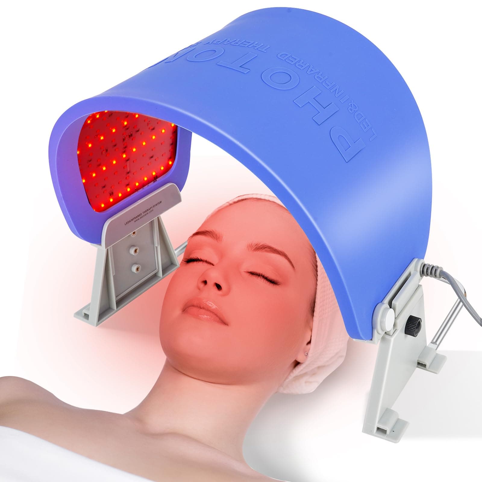 LED Red Light Therapy for Face Mask, Infrared Light Therapy for Face, 7 Colors Led Face Mask Facial Led Light Therapy Tool Skin Care Facial Neck Body Hand Beauty Mask(FM-01)