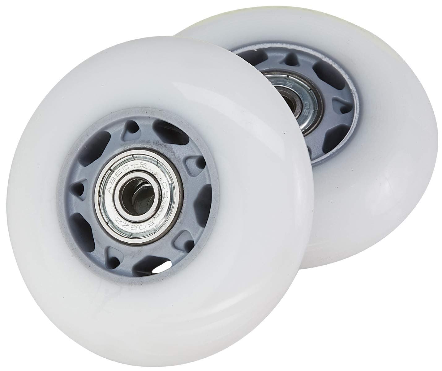 RipStik Casterboard Replacement Wheel Set 76 mm w/bearings (Silver-Gray/White)