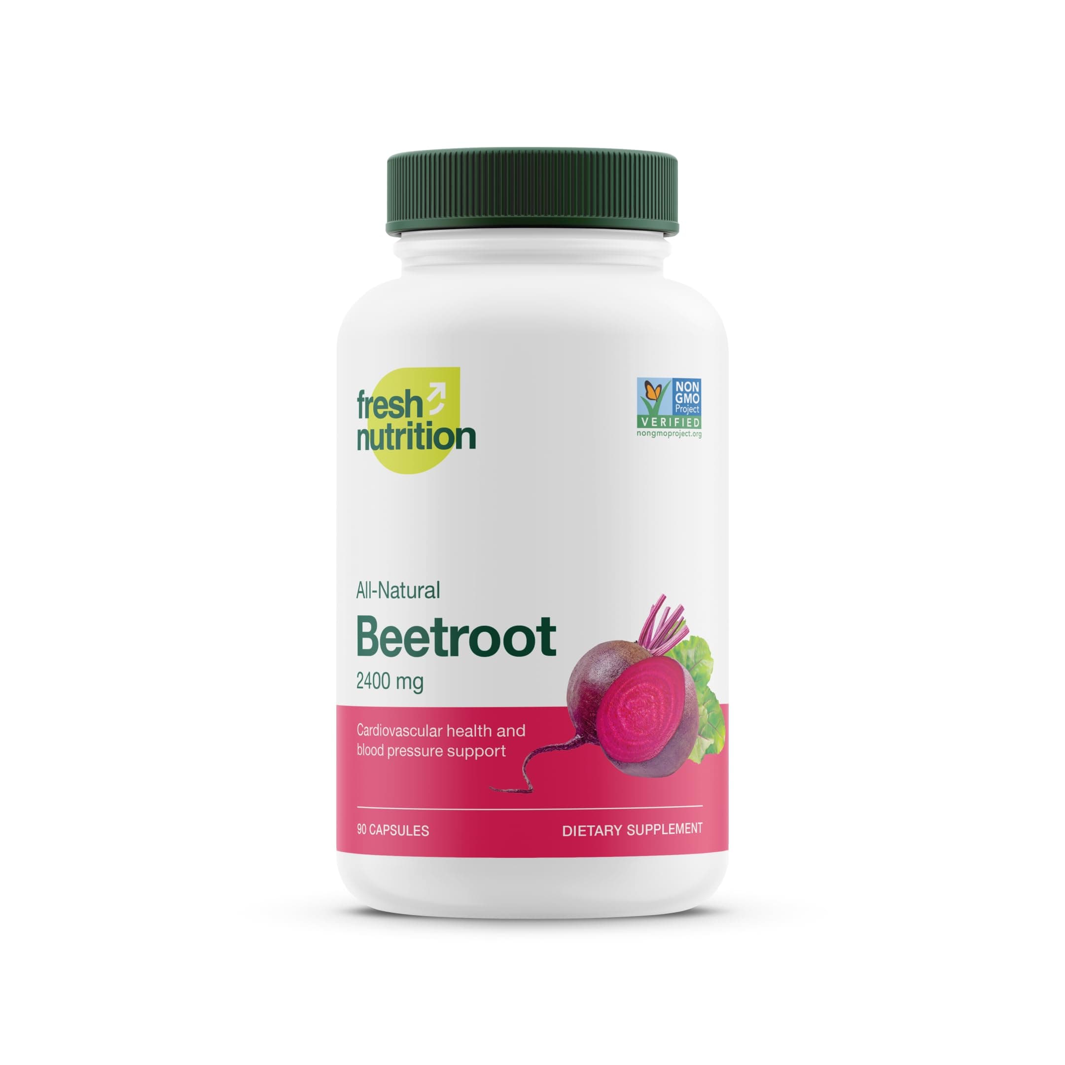 Organic Beet Root Capsules - Strongest DNA Verified 2400mg Per Serving - Nitric Oxide Booster, Healthy Blood Pressure, Improved Cardiovascular & Exercise Performance, Anti-Inflammatory; Vegan Friendly