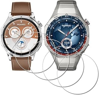 iDaPro Screen Protector for HUAWEI Watch GT 4 46 mm/GT4 46mm Tempered Glass [4Pcs],9H,Anti-Scrach,Anti-Bubble,Easy Installation