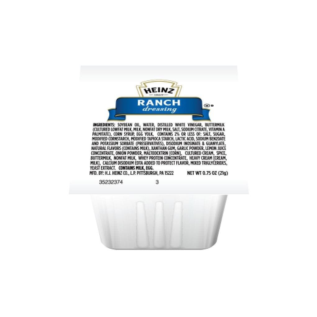 Heinz Ranch Dressing (0.75oz Packets, Pack of 100)