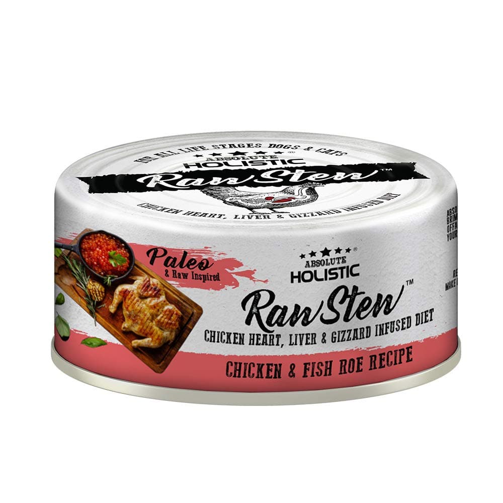 Absolute Holistic Rawstew - Chicken & Fish Roe Recipe 12 X 80G