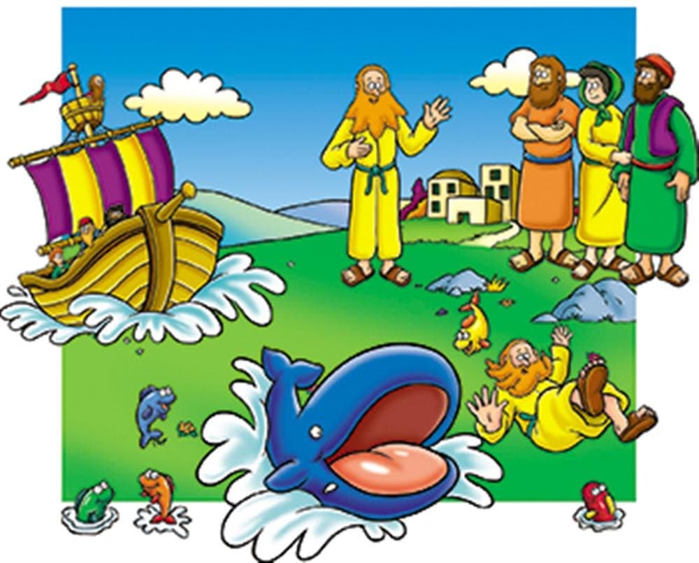 Little Folk Visuals Beginners Bible: Jonah Precut Flannel/Felt Board Figures, 11 Pieces Set