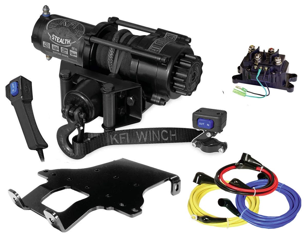 KFI Combo Kit - SE35 Stealth Winch & Winch Mount - 2003-on Honda Rincon TRX650FA, TRX650FGA, TRX680FA, TRX680FGA