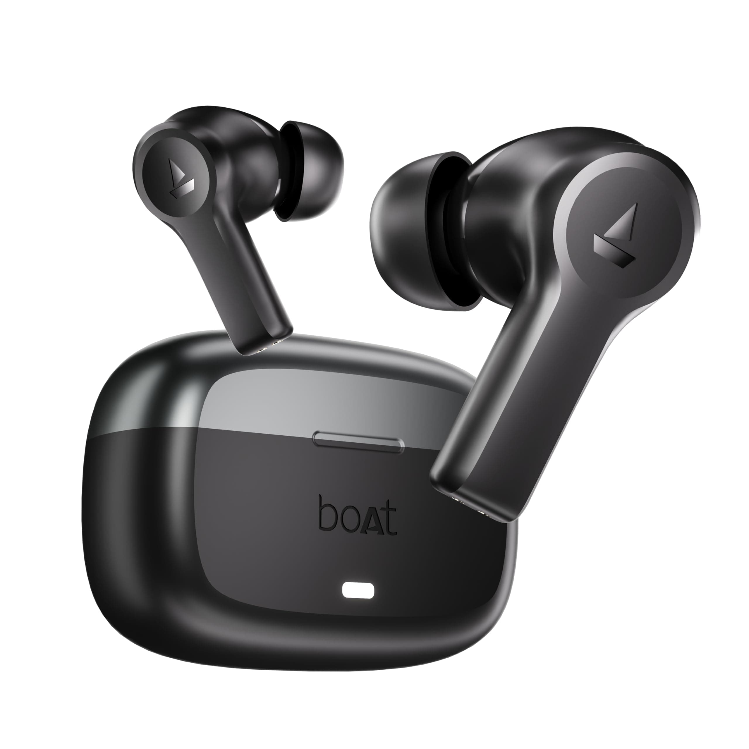 boAt Nirvana Lucid with 32dB ANC, Multi-Point Connection, In-Ear Detection, 60HRS Playback, Hearables App, 4 Mics ENx, IPX5 Truly Wireless Earbuds, TWS Ear Buds (Gunmetal Black)
