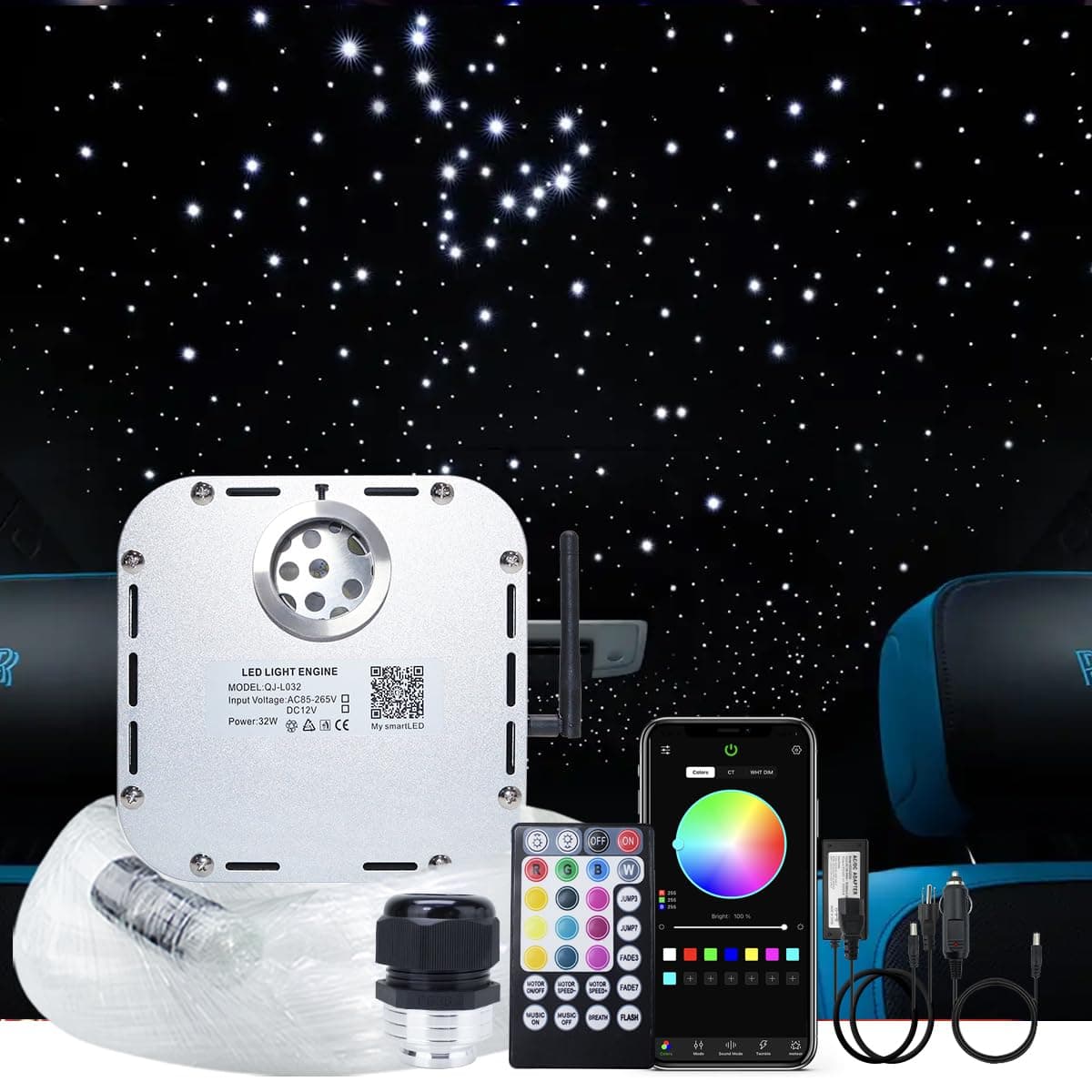 32W Twinkle Fiber Optic Light Kit