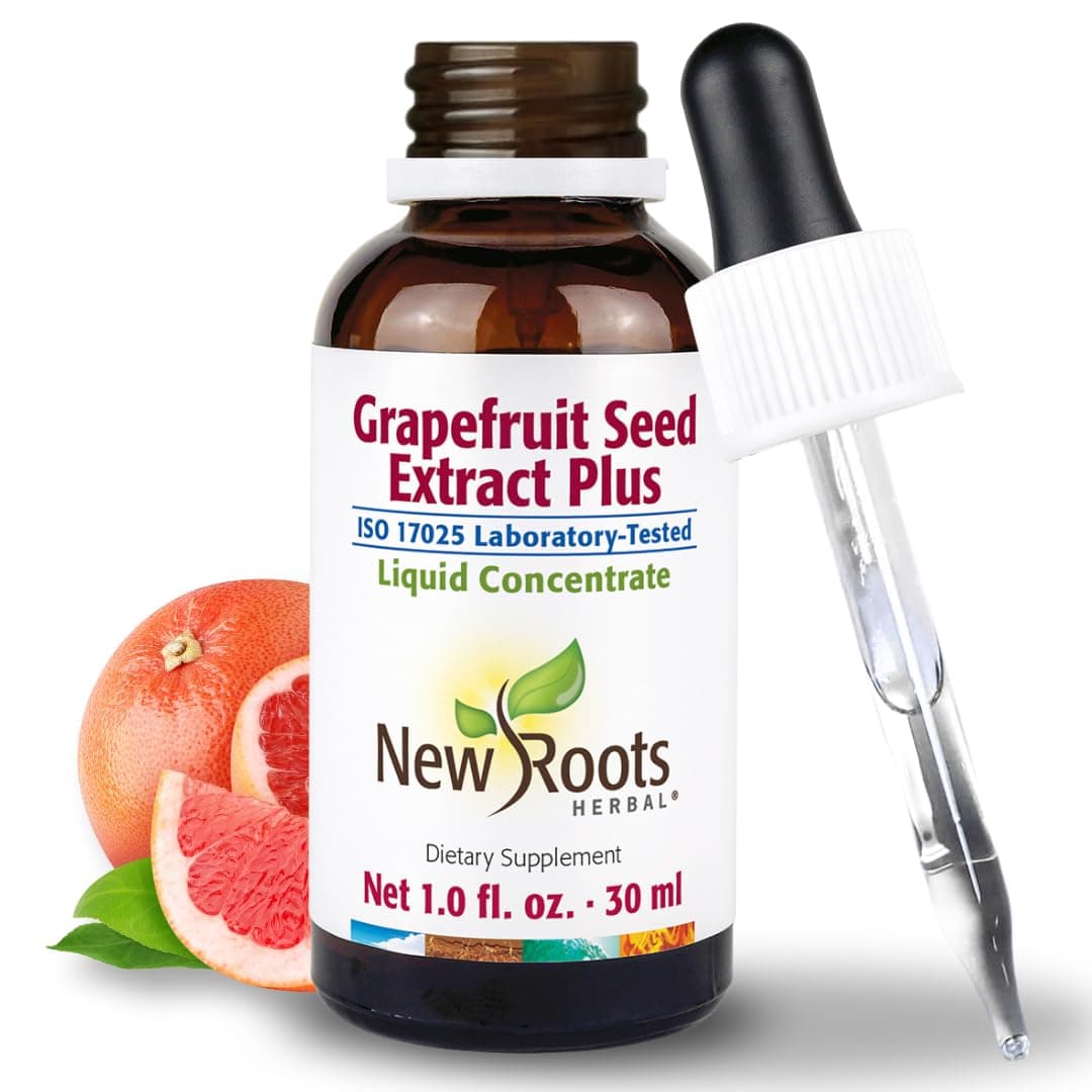 Grapefruit Seed Extract Drops 30 ml (1 Fl OZ) + Vitamin C | Super Concentrated Grapefruit Seed Extract Liquid Tincture | Gluten Free, Non-GMO
