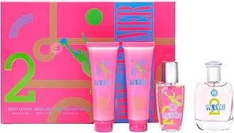 Hybrid & Company Pink Summer 4-Piece Gift Set for Women, 1.5 Fl.Oz Perfume, 50ml Body Lotion, Mist, Shower Gel