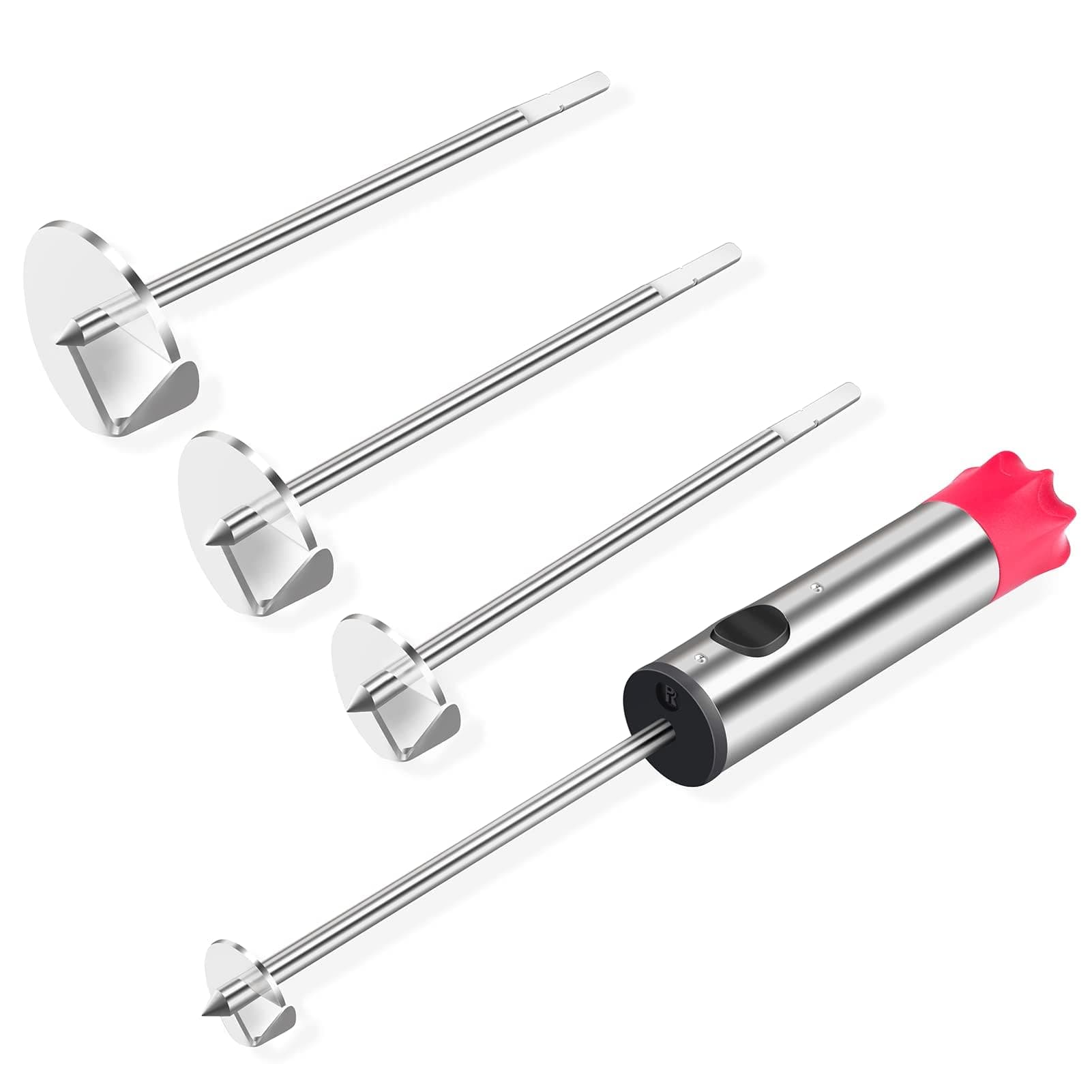 Newness Multi-Purpose Veggie Drill with Sharp Blade and Ergonomic Anti-Slip Handle, 4 Sizes for Coring and Hollowing out Zucchini, Potatoes, Carrot