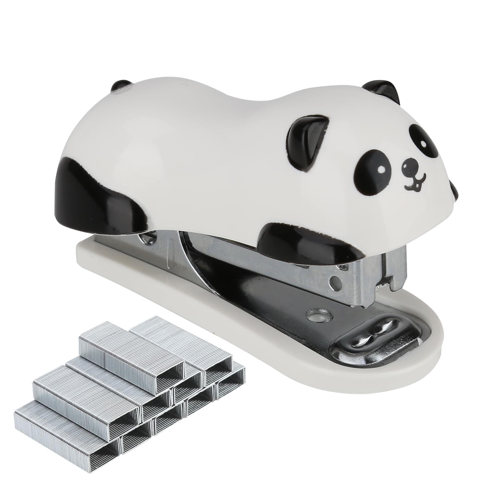 Cute Panda Mini Desktop Stapler, Home Stapler with 1000 Staples